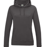 Getailleerde basic dames hoodie – gepersonaliseerd met naam of logo
