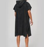 Uniseks poncho met capuchon van badstof