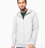 Gerecycled sweater met rits en capuchon uniseks