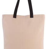 Gepersonaliseerde canvas shopper met plooi en contrasterende hengsels