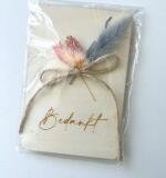 Houten kaart bedankt